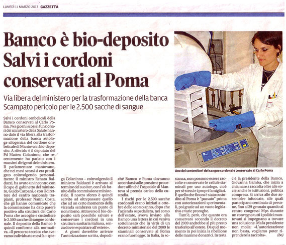 Gazzetta di Mantova 11 Marzo 2013