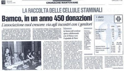 Gazzetta di Mantova 12 Gennaio 2006
