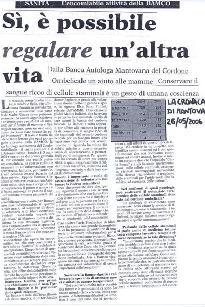 La Cronaca di Mantova 26 Maggio 2006