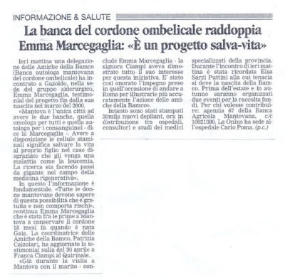 Gazzetta di Mantova 30 Ottobre 2004