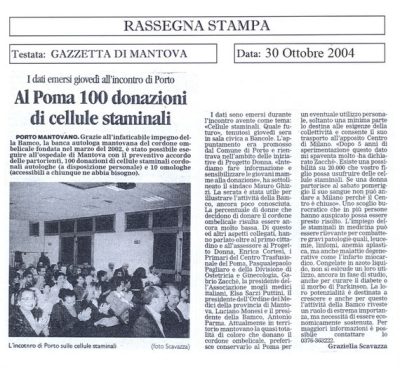 Gazzetta di Mantova 30 Ottobre 2004